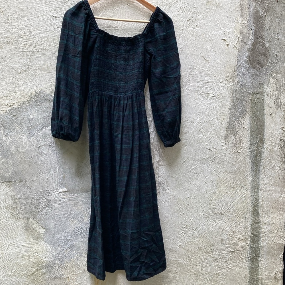 J Crew Flannel Smocked Dress
